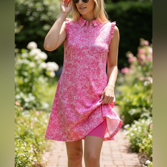 Lilly Pulitzer Dresses & Skirts - Lilly Pulitzer Dress with Short Pink Floral Mini Dress